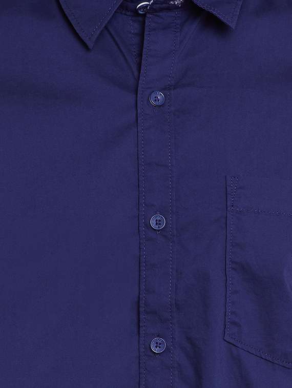 blue cotton casual shirt - 13834899 -  Standard Image - 3