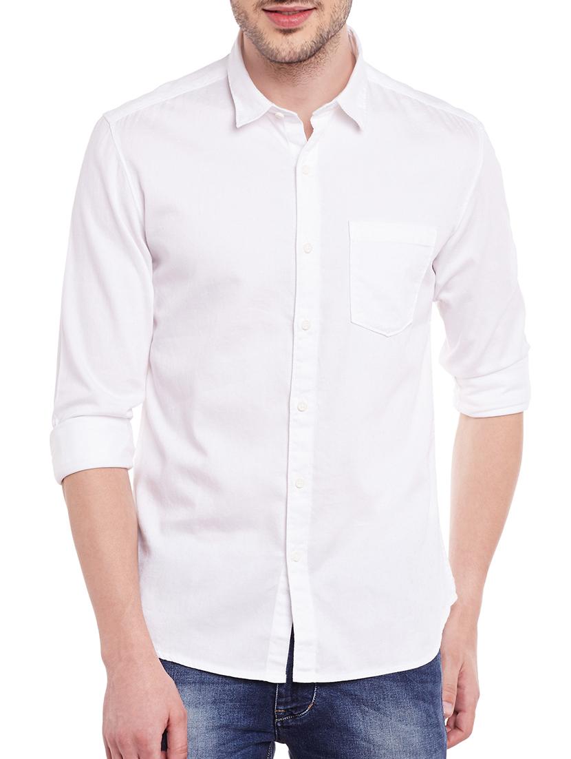 white cotton casual shirt - 13834904 - Zoom Image - 0