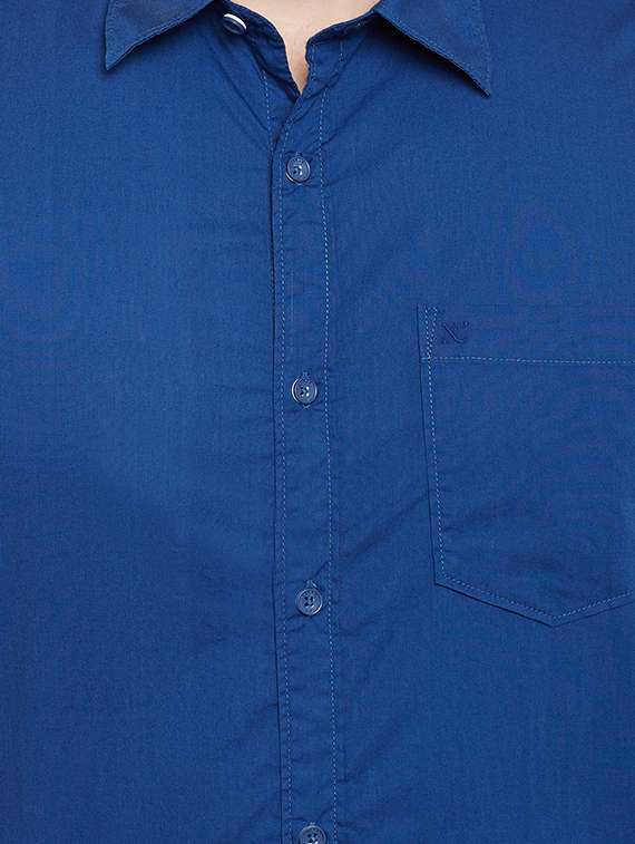 blue cotton casual shirt - 13834906 -  Standard Image - 3