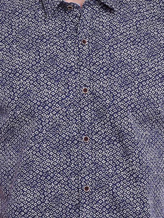 blue cotton casual shirt - 13834911 - Standard Image - 3