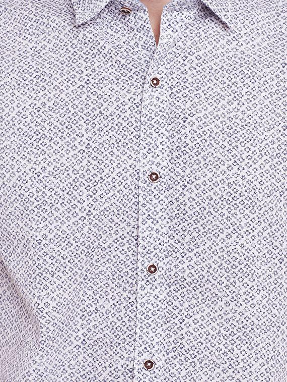 white cotton casual shirt - 13834912 - Standard Image - 3