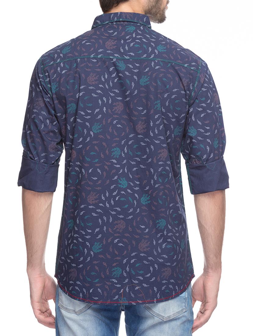 blue cotton casual shirt - 13834916 - Standard Image - 3