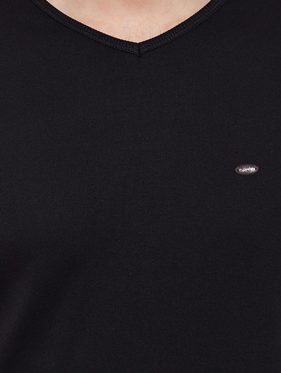 black cotton t-shirt - 13834973 - Standard Image - 3