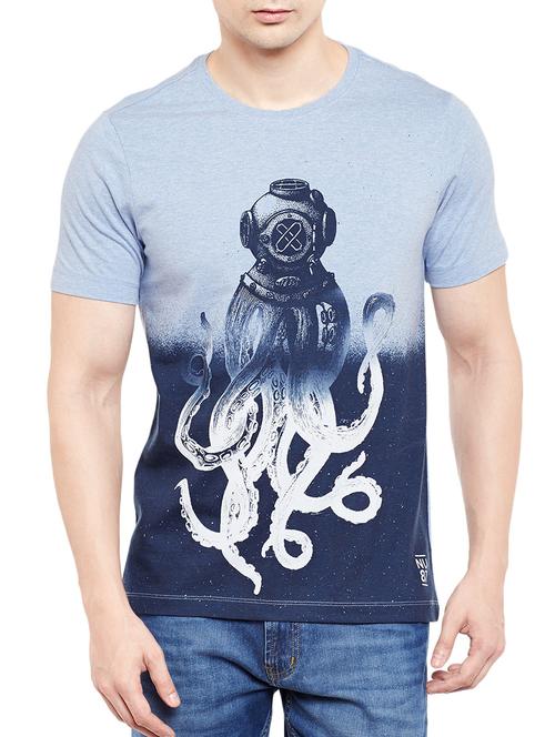 blue cotton t-shirt - 13834992 - Standard Image - 0