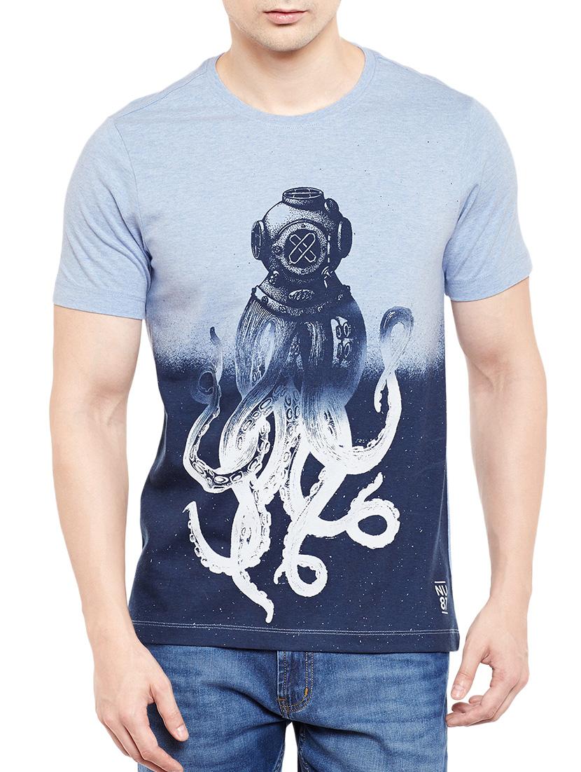 blue cotton t-shirt - 13834992 - Zoom Image - 0