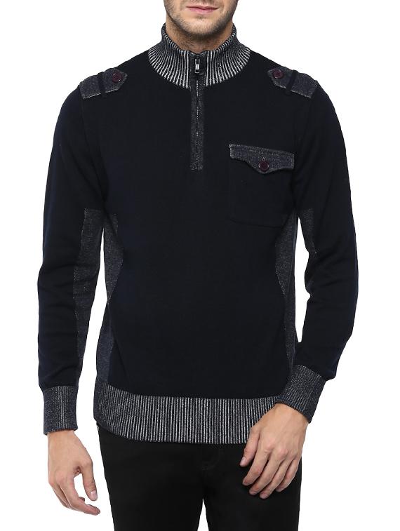black cotton pullover - 13835014 - Zoom Image - 0