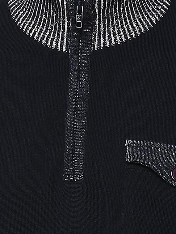 black cotton pullover - 13835014 - Standard Image - 3