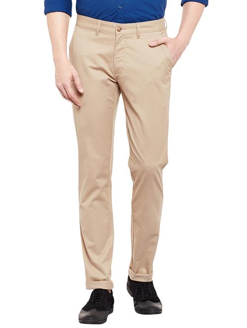 beige cotton casual trouser - 13835026 - Standard Image - 0
