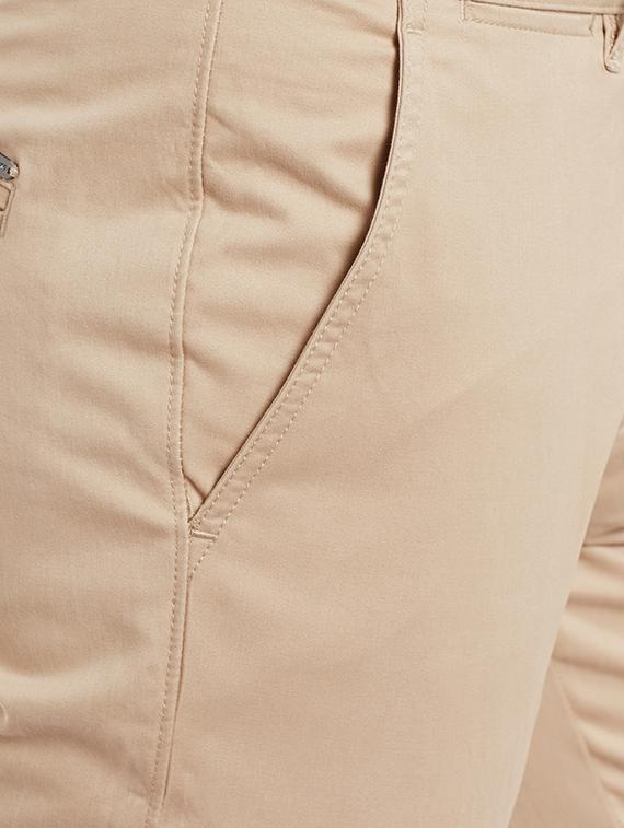 beige cotton casual trouser - 13835026 - Standard Image - 3