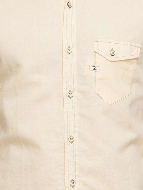 yellow cotton casual shirt - 13835707 - Standard Image - 3