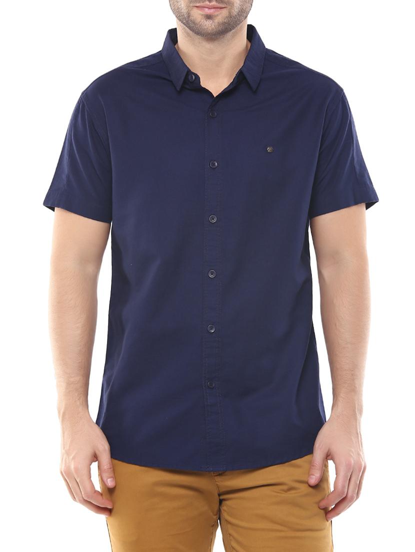 blue cotton casual shirt - 13835728 -  Zoom Image - 0