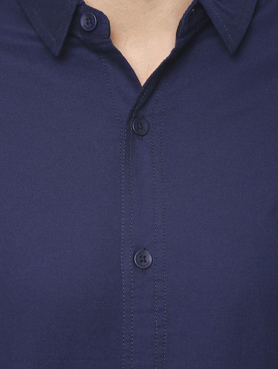 blue cotton casual shirt - 13835728 - Standard Image - 3