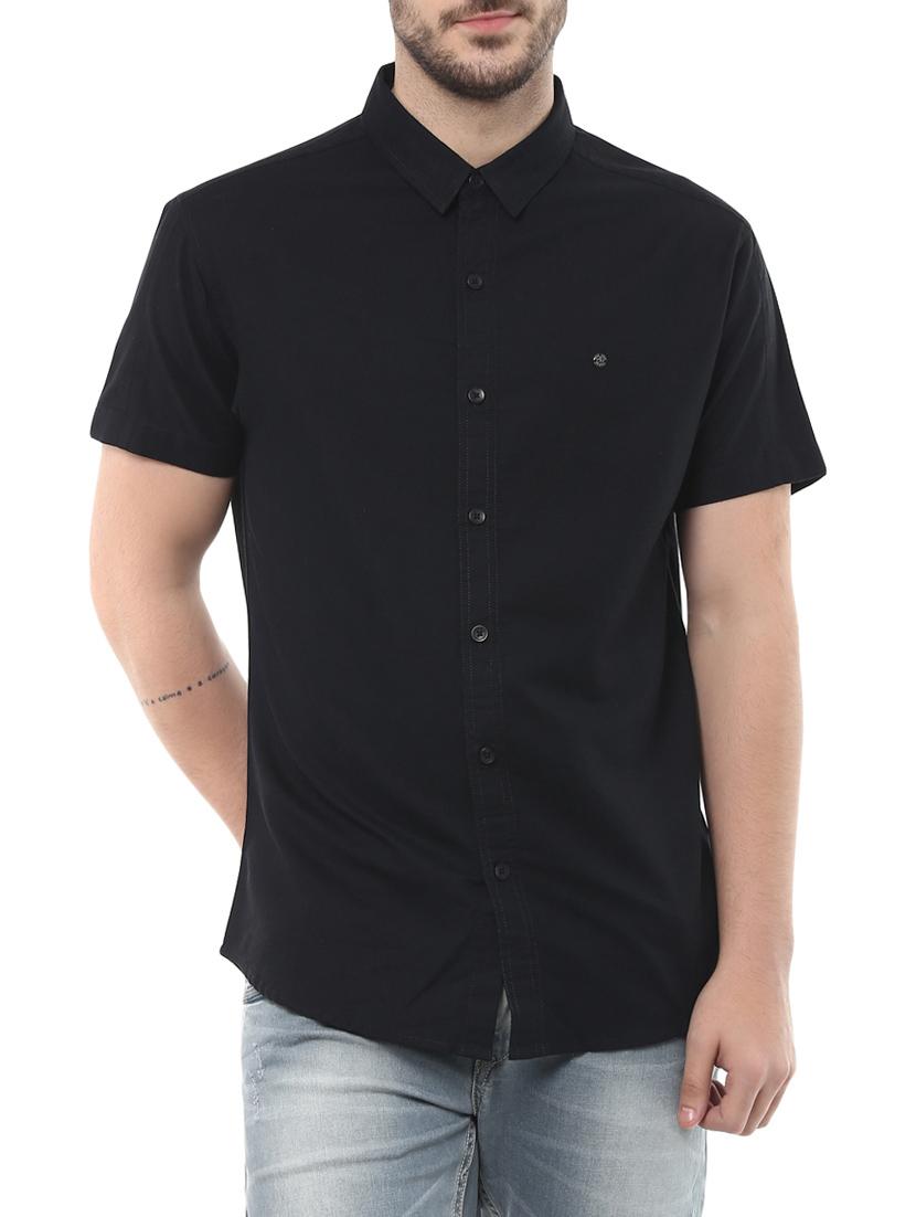 black cotton casual shirt - 13835729 - Zoom Image - 0
