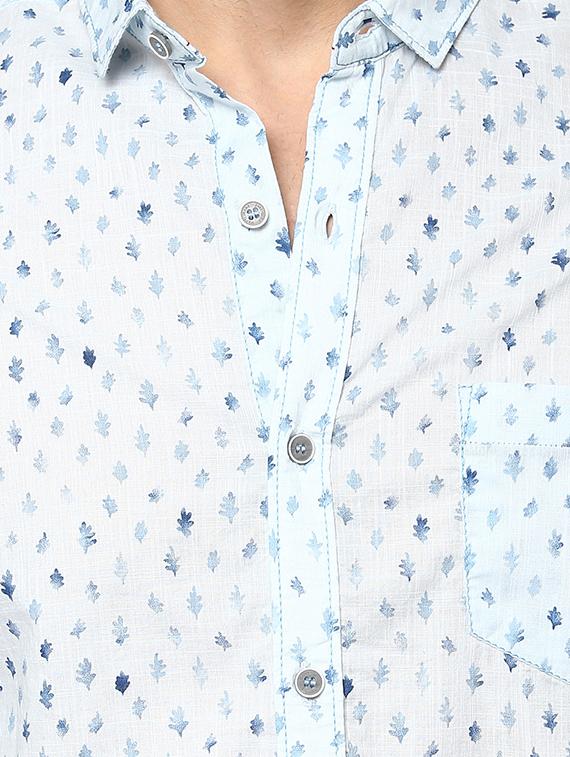 blue cotton casual shirt - 13835765 - Standard Image - 3
