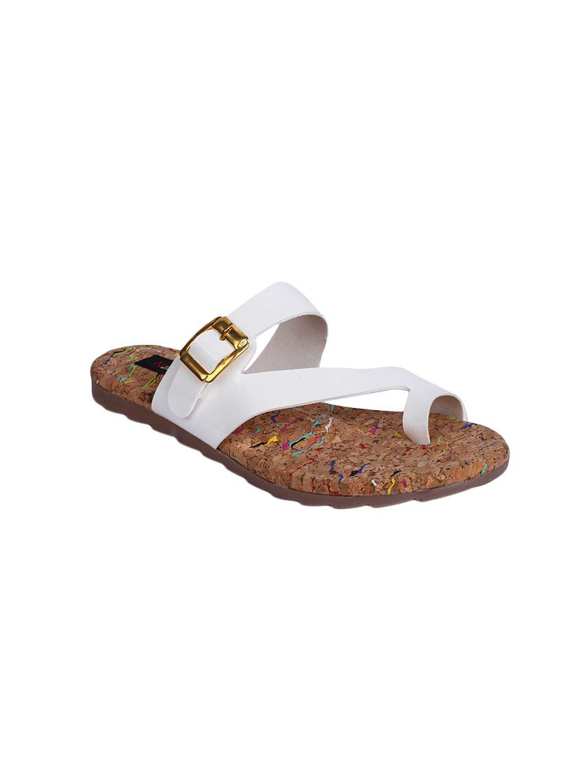 white one toe flip flop