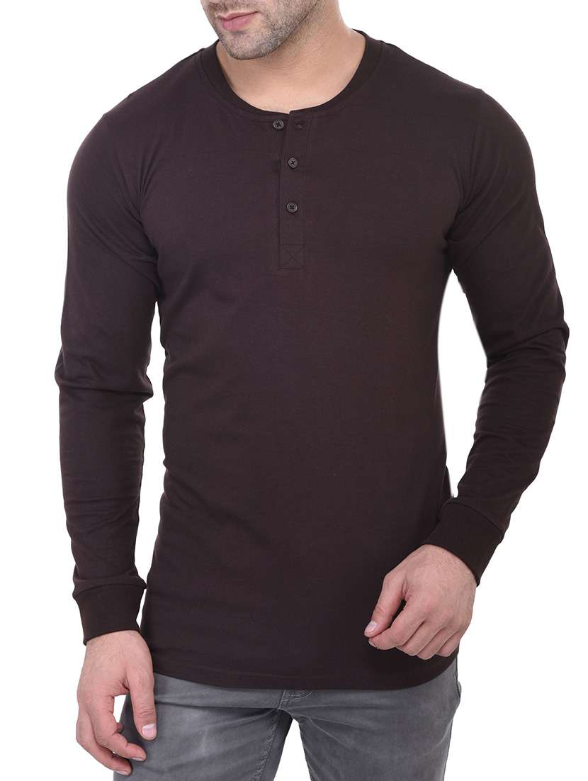 brown cotton t-shirt