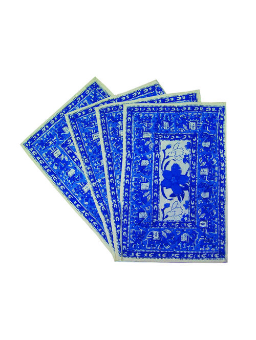florals printed cotton table mat set of 6 pcs - 13838869 - Standard Image - 0