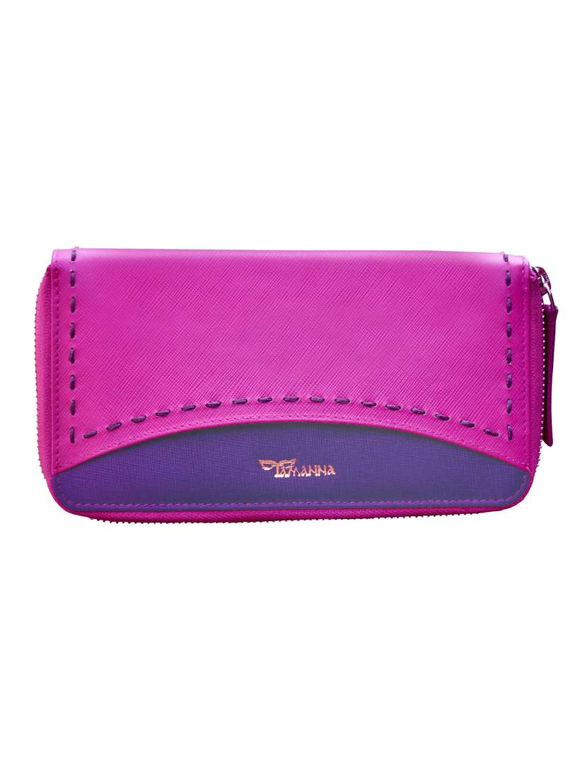 pink leather wallet