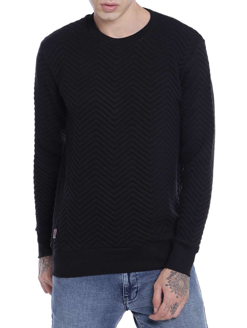black cotton sweatshirt