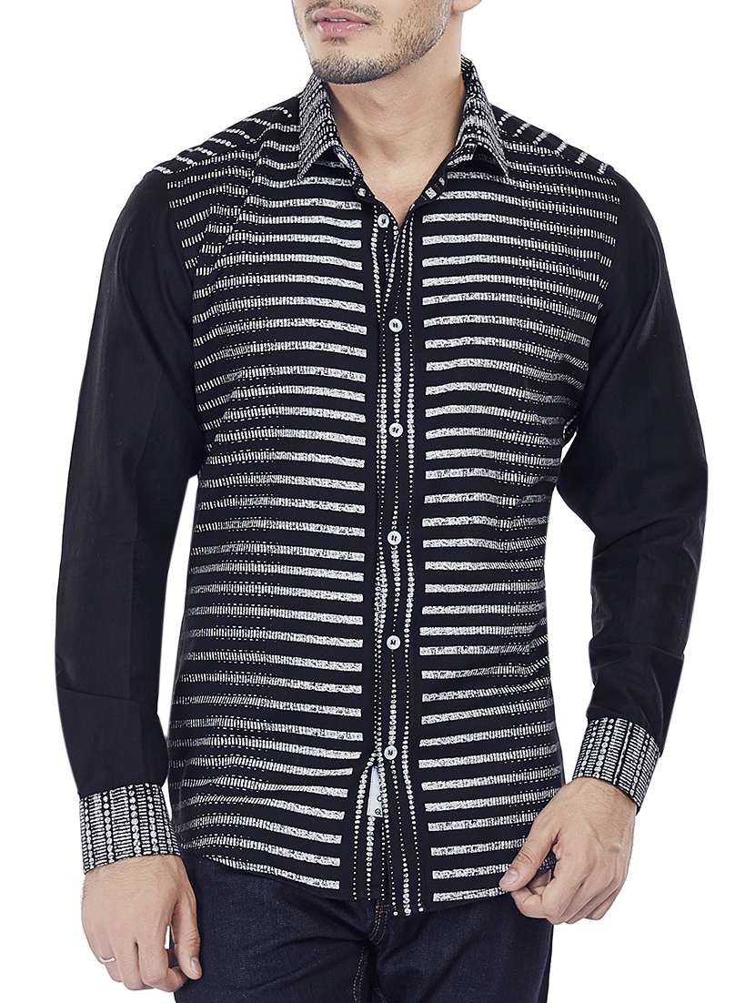 black cotton casual shirt