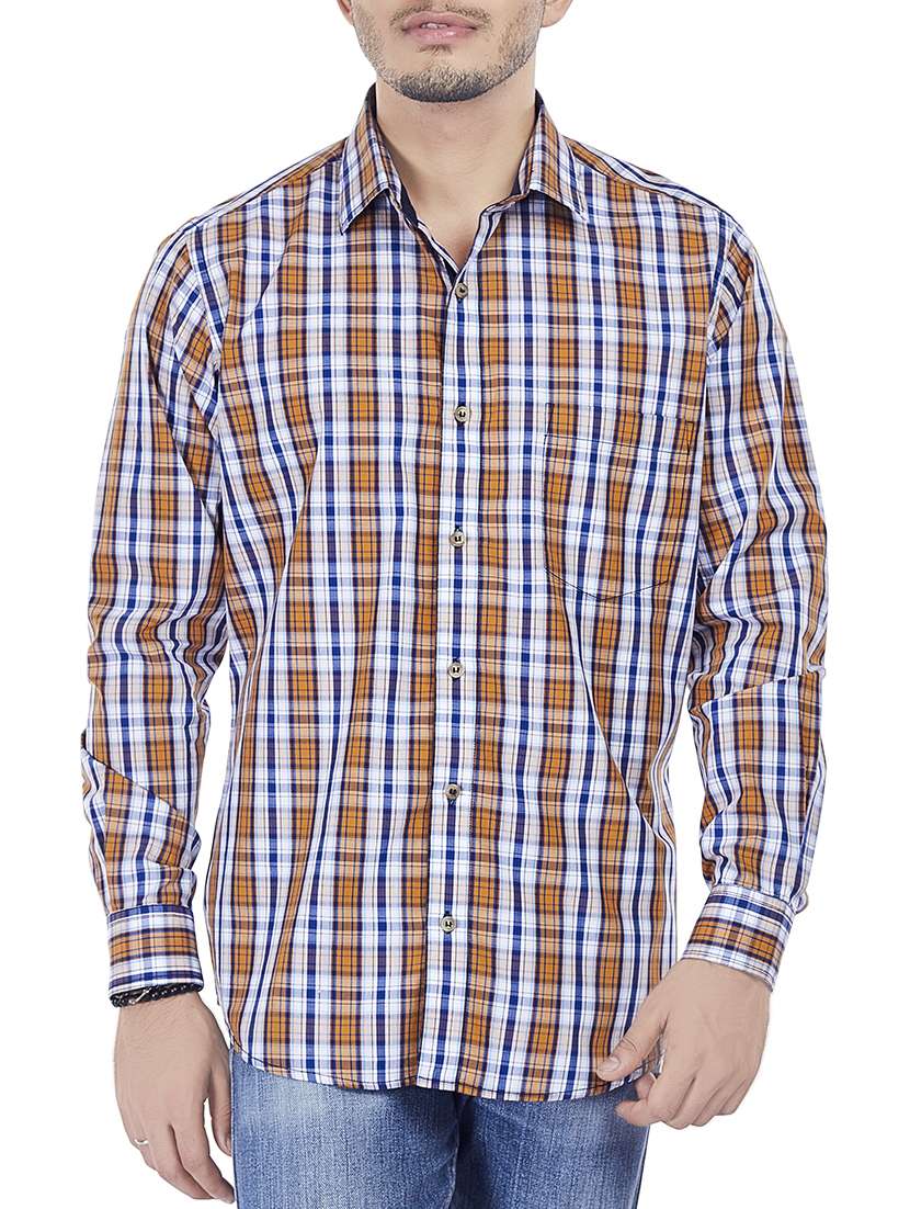 blue cotton casual shirt
