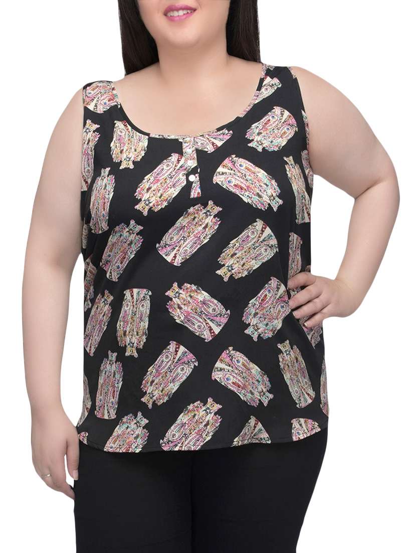 multicolored printed regular top - 13843111 -  Zoom Image - 0