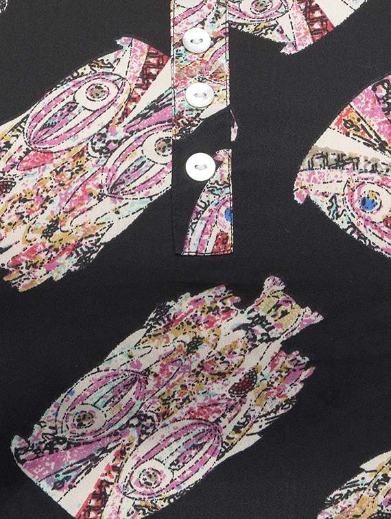 multicolored printed regular top - 13843111 - Standard Image - 3