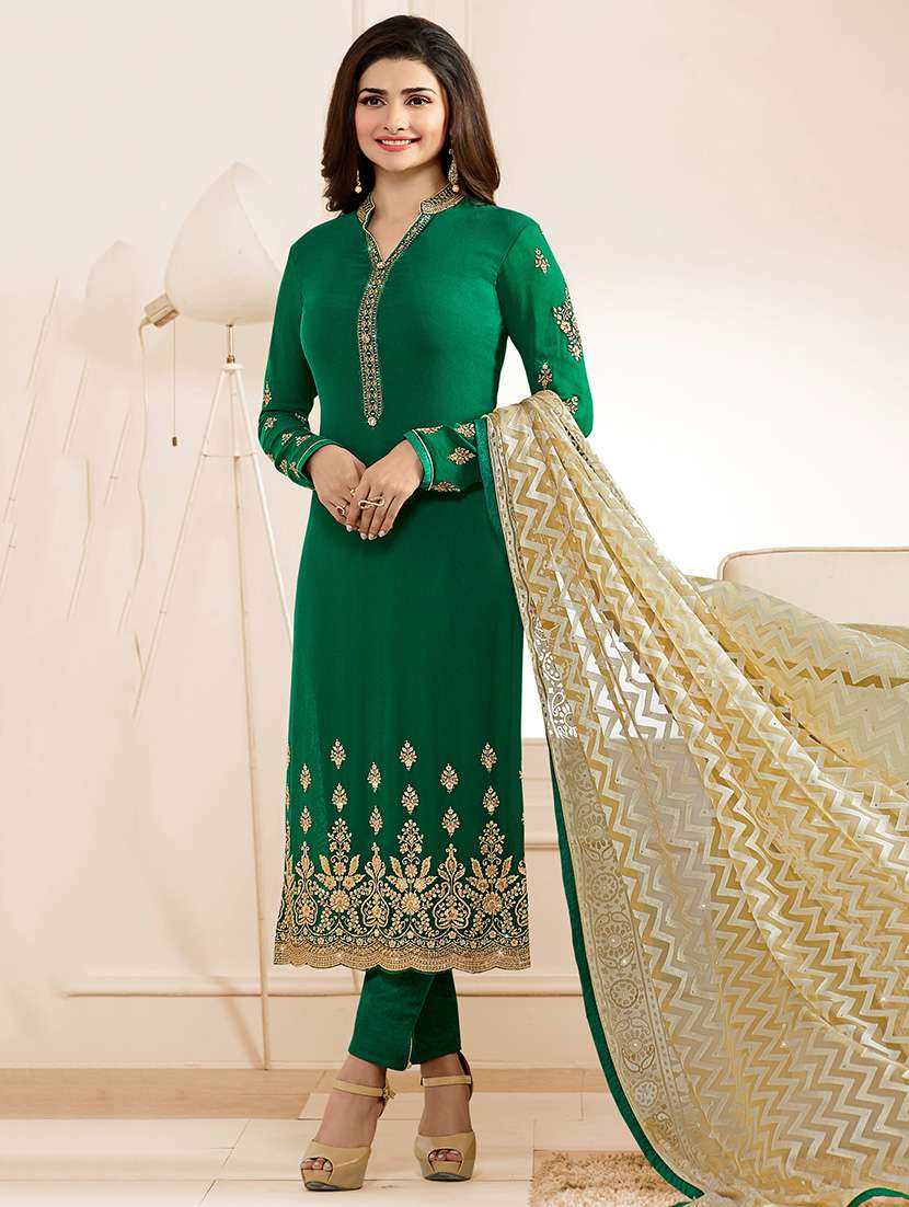 Buy online Green Churidar Suit Dress Material from Suits & Dress material  for Women by The Fashion Attire for 3309 at 27% off | 2026 Limeroad.com