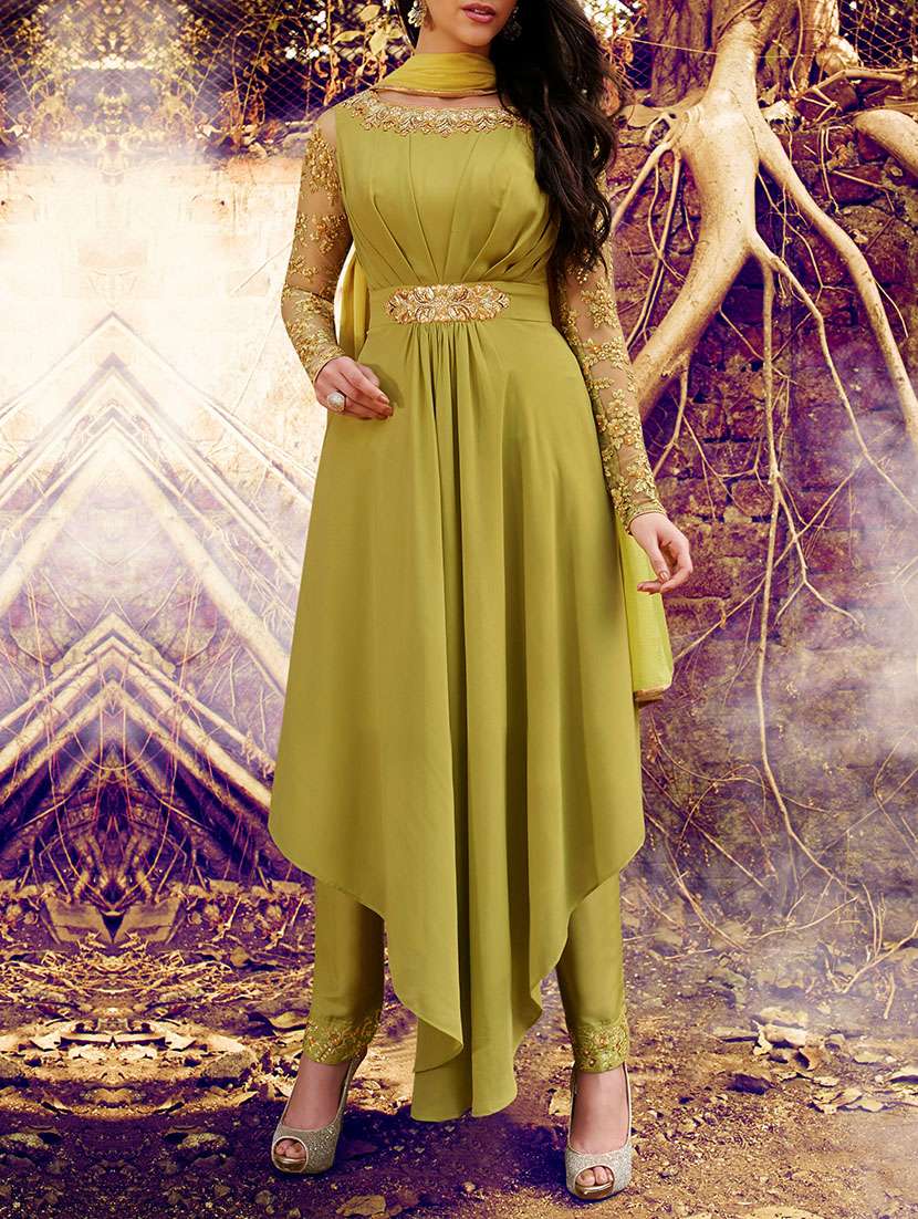 sachin and babi light blue dress Indian Designer Semi stitched Party wear 3pc Chiffon dress Fabric