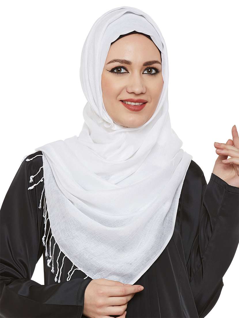 momin libas printed white jersey scarf
