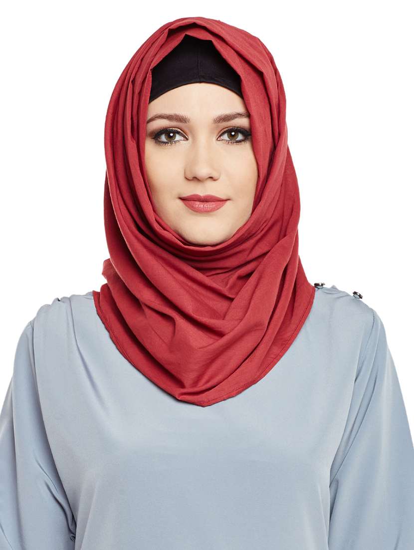 momin libas red cotton scarf