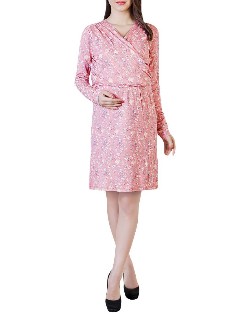 pink viscose maternity wear - 13853783 -  Zoom Image - 0