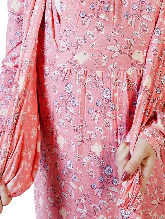 pink viscose maternity wear - 13853783 - Standard Image - 3