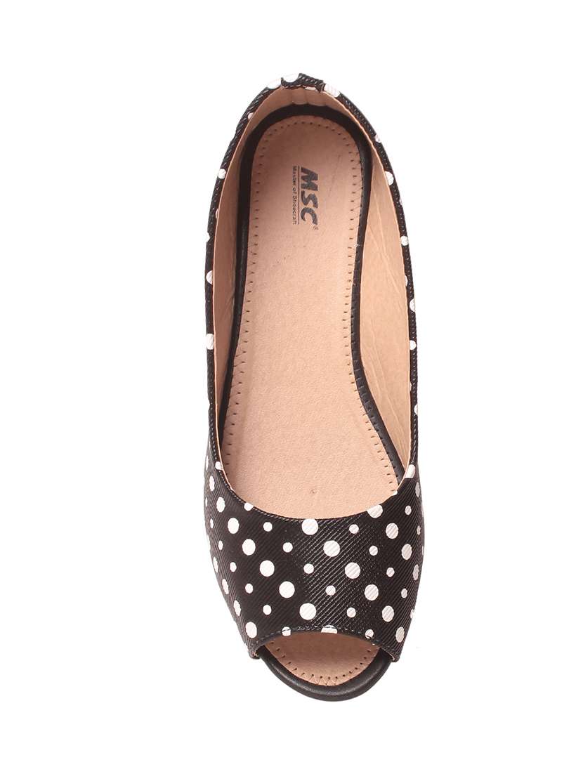 black faux leather slip on sandals - 13855147 -  Standard Image - 3