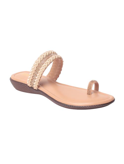 beige one toe sandal - 13855166 -  Standard Image - 0
