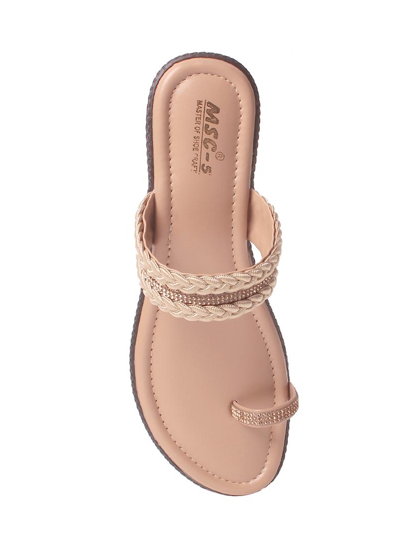 beige one toe sandal - 13855166 - Standard Image - 3