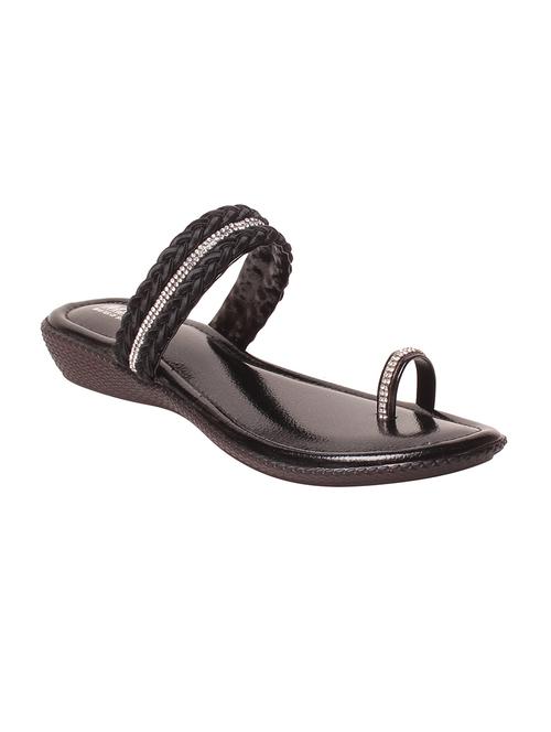 black one toe  sandal - 13855167 -  Standard Image - 0