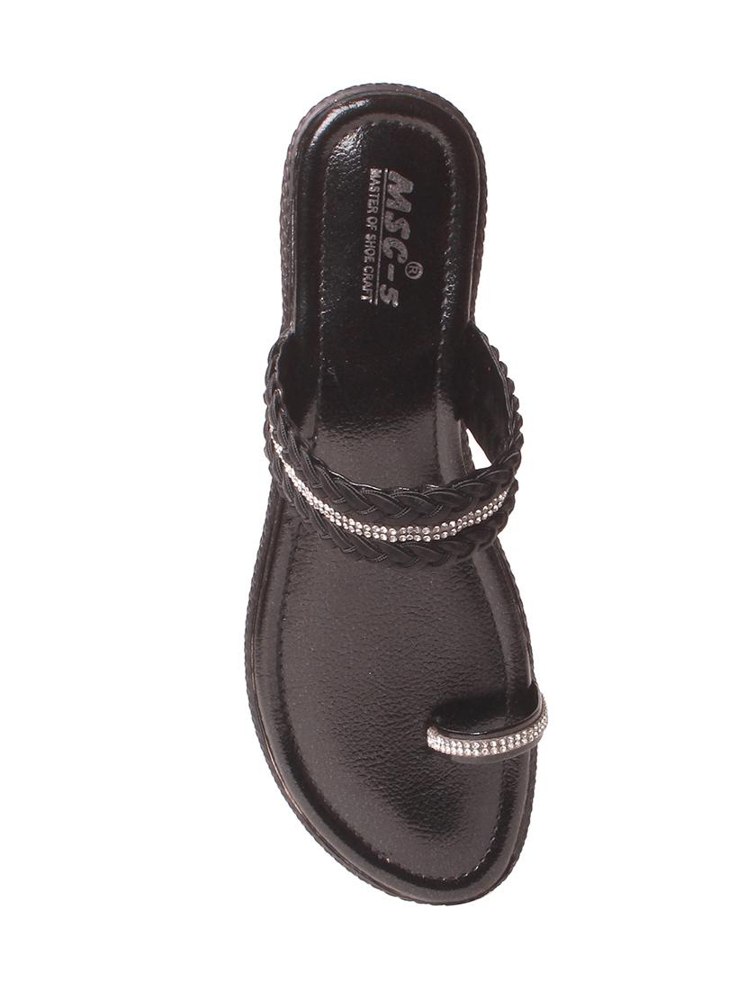 black one toe sandal - 13855167 - Standard Image - 3