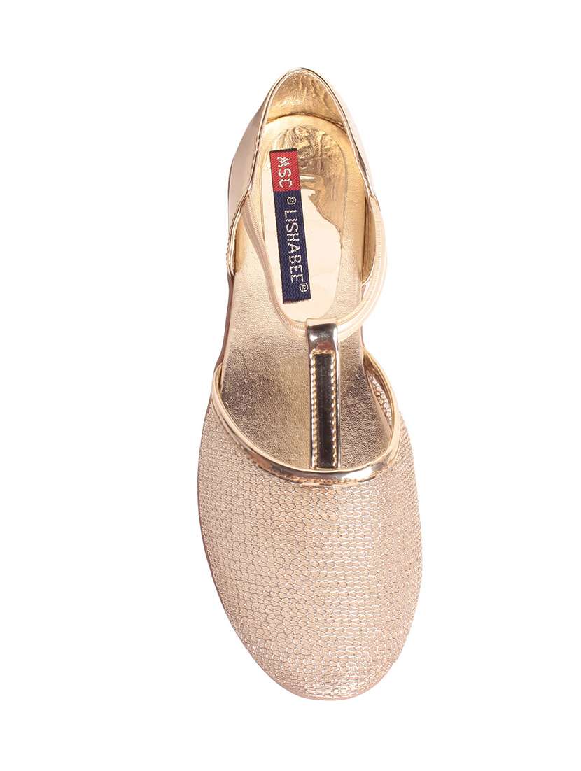 gold closed back  sandal - 13855176 -  Standard Image - 3