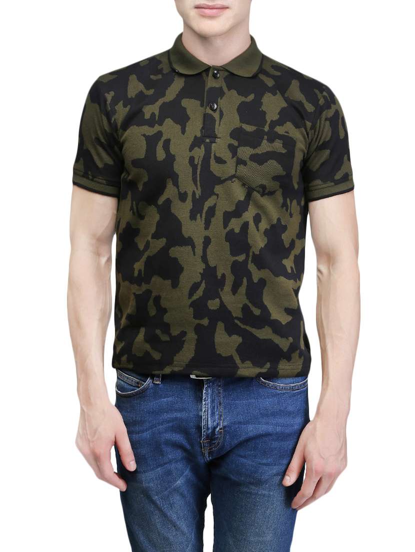 olive green cotton  t-shirt