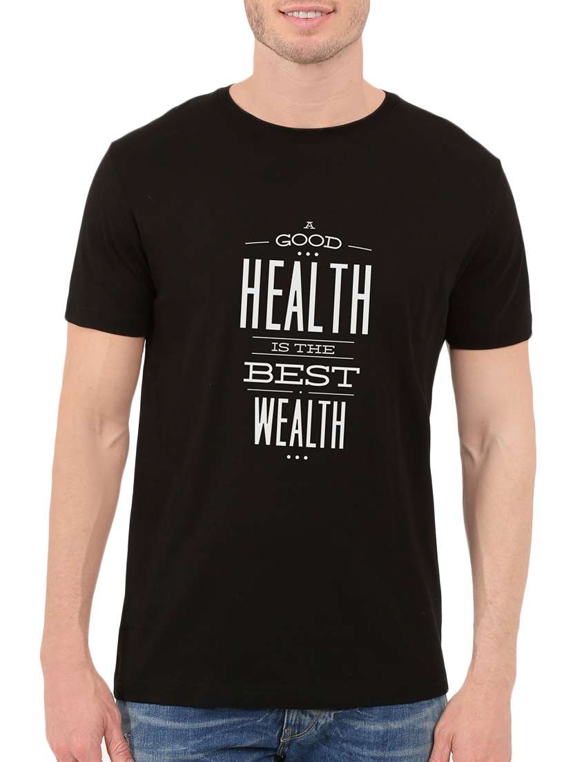 black cotton t-shirt