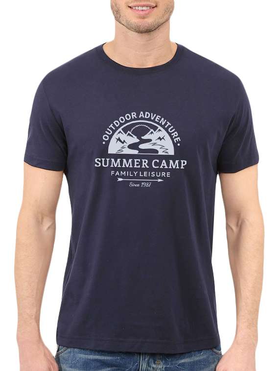 navy blue cotton t-shirt