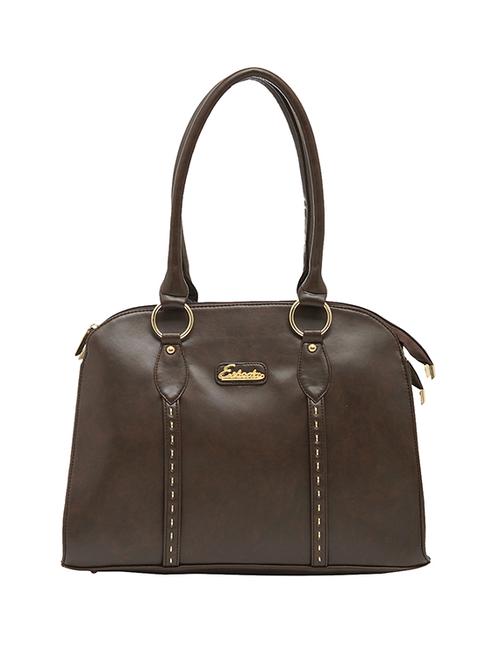 brown leatherette regular handbag - 13860100 - Standard Image - 0