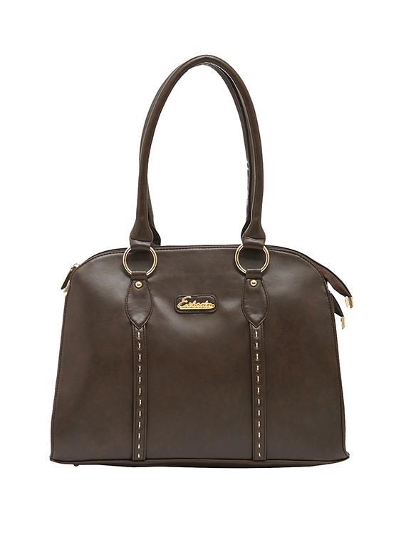 brown leatherette regular handbag - 13860100 - Zoom Image - 0