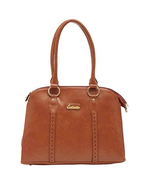 tan leatherette regular handbag - 13860103 - Zoom Image - 0