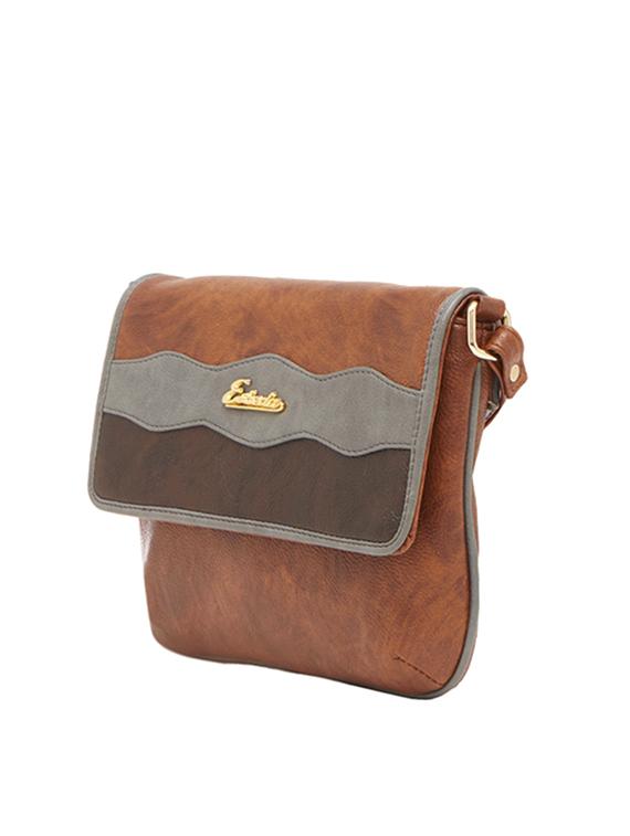 brown leatherette regular sling bag - 13860105 - Standard Image - 3