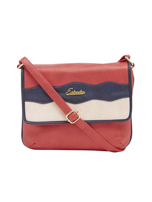 red leatherette regular sling bag - 13860108 - Standard Image - 0