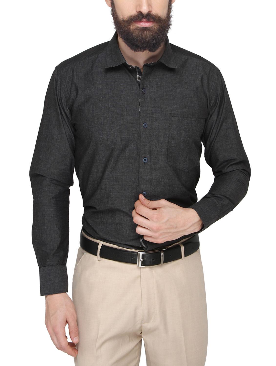 black cotton formal shirt - 13860658 - Zoom Image - 0