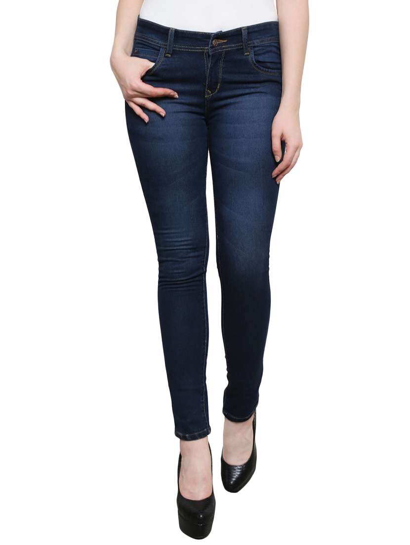 navy blue denim jeans