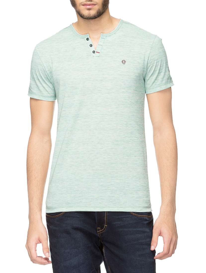 blue cotton t-shirt